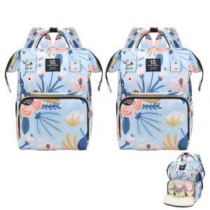 Lot De 2 Sacs &Agrave; Dos De Maternit&eacute; &Agrave; Langer Grande Capacit&eacute; Avec Poches Isothermes - Neuf