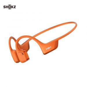 SHOKZ OpenRun Pro 2 casque sportif à Conduction osseuse, écouteurs sans fil à oreille ouverte avec Bluetooth 5.3, micros anti-bruit, IP55 étanche, 12h de jeu pour courir, Charge rapide USB-C, Orange - Neuf
