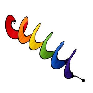 1 moulin à vent en spirale coloré pour décoration de jardin et de maison (couleur) - Neuf