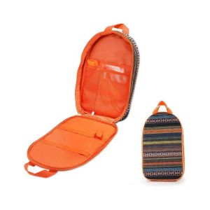 Sac De Rangement Pour Couverts D'extérieur ¿ Pochette Durable Pour Ustensiles De Pique-Nique Avec Plusieurs Compartiments Pour Camping, Randonnée Et Barbecue ¿ Orange - Neuf