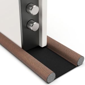 Boudin De Porte Blind&eacute;e | Pour Portes De 5 &Agrave; 10 Cm D'&Eacute;paisseur | Pr&eacute;vient Les Courants Et Les Infiltrations De Poussi&egrave;re,D'Eau,De Lumi&egrave;re,D'Insectes Et De Bruits (Marron Clair) - Neuf