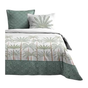 Housse De Couette + Taies 240x220cm Promenade Sous Les Palmiers - Neuf