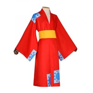 Costume De Cosplay One Piece Wano Country, Costume De Cosplay One Piece Luffy Au Chapeau De Paille Avec Kimono Japonais - Neuf