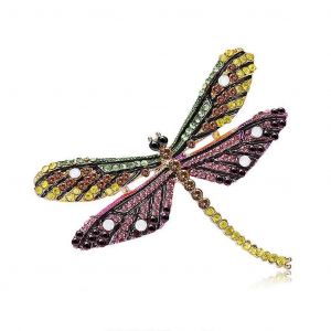 Broche Libellule Insecte Mode Colorée Charms Bijoux Badge Banquet Echarpe Pins - Neuf