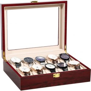 Kgabery-Boîte De Rangement En Bois Pour Montres Et Bijoux - Neuf