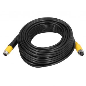 Cable d'extension video de voiture 4 broches de 15,2 m avec blindage etanche pour camera de recul CCTV, camion, remorque, camping-car - Neuf
