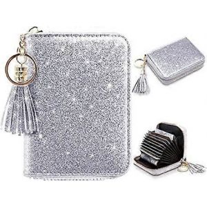 Petite carte de crédit pour femmes Glitter Cute Credit Card Holder Portefeuilles pour femmes - Neuf