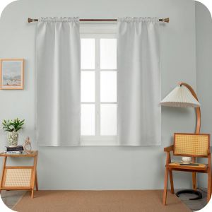 Tianyi-Paire De Rideaux Barbade Thermiques Totalement Occultants 2 Panneaux Avec Poche - Neuf