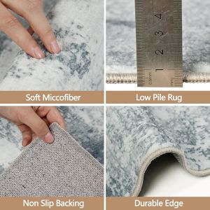 Tapis Couloir 65 X 180cm Tapis De Cuisine Moderne Abstrait Tapis De Passage &Agrave; Poil Court Doux Lavable En Machine, Antid&eacute;rapant, Pour Salon, Couloir, Entr&eacute;e, Buanderie - Neuf