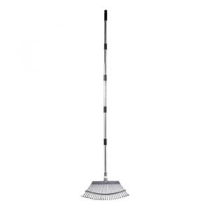 Râteau à Feuilles-Duoku-25 Dents en Métal-Outil de Jardinage avec Tête Large de 46,5 cm-Manche Réglable de 92,5 à 185 cm - Neuf