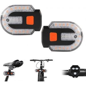 Feu Arriere Velo De Clignotant Pour V&eacute;lo,Divis&eacute; Feu Arri&egrave;re De V&eacute;lo T&eacute;l&eacute;commande Sans Fil,Usb Rechargeable Eclairage Arri&egrave;re V&eacute;lo,D'avertissement De S&eacute;curit&eacute; Lumi&egrave;res V&eacute;lo,5 Modes - Neuf