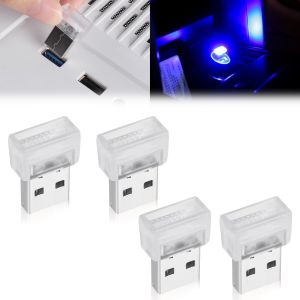 Usb De Voiture De Lumière Ambiante, 4 Mini Led 7 Couleurs De Dégradé, Plug-In 5v Led De Lumière Ambiante Pour Les Voitures, Les Ordinateurs Portables, Les Prises Usb, Feux De - Neuf