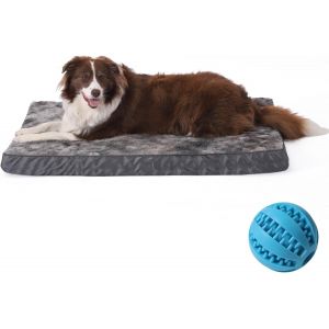 Panier Grand Chien¿Matelas Orthopédique Chien¿Lit Pour Animaux De Compagnie À Double Usage (Frais/Chaud)¿Amovible Et Lavable En Machine¿Beige¿89cm×68cm×7.5cm - Neuf