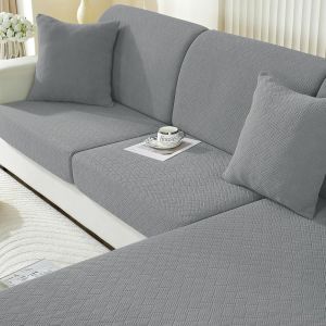 Tianyi-Housse Assise Canapé Extensible, Housse De Coussin Canapé, Universelle Housse Coussin Canape, Protection Meubles Couvre Pour Canapé Antidérapante Couverture Canape (2 Place, Gris Clair) - Neuf