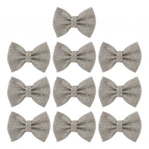 10pcs Arc Chaussure Clips Amovible Bowknot Strass Chaussure Boucle Scintillant Chaussure De Mari&eacute;e Boucle Pour Talons Hauts Chaussures Chaussures Plates Chaussures - Neuf