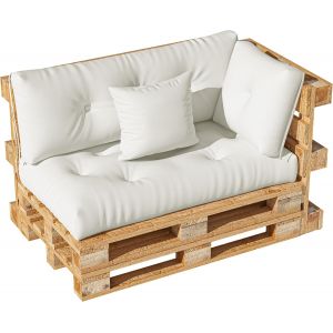 Ulteronixshop-Coussin Palette 4 Pi&egrave;ces &iquest; Assise 120&times;60, Dossier 120&times;40, Coussin D&iquest;Angle 40&times;40, D&eacute;co Coussin40&times;40 &iquest; Coussins Palette Confortables Pour Salon De Jardin Et Mobilier Euro-Palette - Neuf