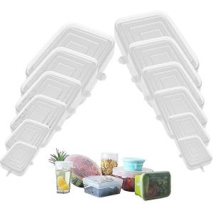Couvercles En Silicone De 12 Pièces, Couvercles Extensibles En Silicone Sans Bpa, 12 Tailles Différentes - Neuf
