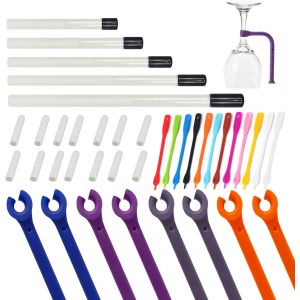 Protecteur De Verre À Vin En Silicone Pour Lave-Vaisselle Avec Bande Verticale - Neuf