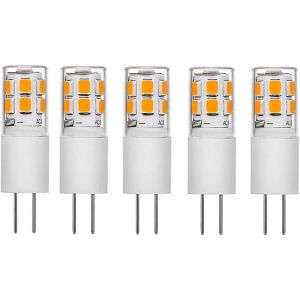 Ampoule Led G4 2 W, 12 V Ac/Dc, Blanc Chaud 3000 K, &Eacute;quivalent &Agrave; Une Ampoule Halog&egrave;ne 20 W, Non Dimmable, Sans Scintillement, Angle De Diffusion 360&deg;, Lot De 5 - Neuf