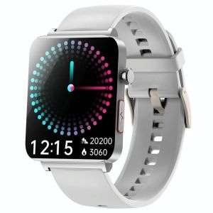 Montre Connect&eacute;e &Eacute;cran Couleur 1.96 Pouces Appels Bluetooth Sant&eacute; Argent Bleu Blanc Yonis - Neuf