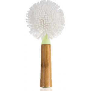 Brosse &Agrave; Verre &Agrave; Vin Gobelet Avec Poign&eacute;es En Bambou,Brosse &Eacute;ponge Eva,Brosse &Agrave; Poils En Mousse Pour Le Nettoyage - Neuf