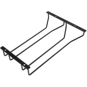 Support &Agrave; Verres &Agrave; Vin Noir 30,5 Cm,Porte-Verres &Agrave; Vin Sous &Eacute;tag&egrave;re,Support &Agrave; Verres &Agrave; Pied Sous Armoire,2 Rang&eacute;es - Neuf