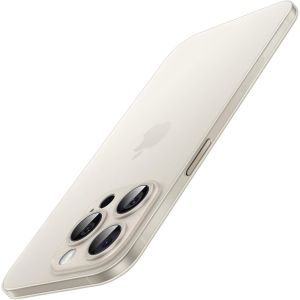 Kal-Coque Ultra Fine Pour Iphone 15 Pro Max 6,7 Pouces, Housse D'objectif De Cam&eacute;ra, &Eacute;tui L&eacute;ger Finition Mate En Pp Dur Minimaliste, Soutien Chargement Sans Fil (Titane Naturel) - Neuf