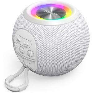 Enceinte Bluetooth 5.3 Portable Buddy 3.0"" Sans Fil, Haut Parleur &Eacute;tanche Ipx7, Rechargeable Autonomie 12H, R&eacute;sistance Poussi&egrave;re Et Chocs, Puissance 6 W, C&acirc;ble De Charge Usb-C Fournis, Blanc - Neuf