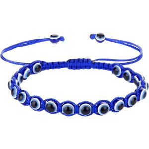 Eryi-Bracelet Oeil Turc En Acier Inoxydable Ou En Fil + Un Bracelet 7 Noeuds (Gratuit), Amulettes Porte-Bonheur Et Protection Contre Le Mauvais ?il Bijoux Homme Bracelets Femme Fille - Neuf