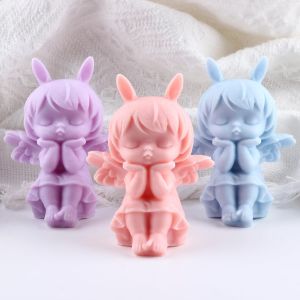 Kal-Moule À Bougie En Silicone Pour Fille D'ange - Moule En Résine Pour La Fabrication De Bougies - Moule De Décoration D'intérieur - Aromathérapie - Bougies En Plâtre - Artisanat En Argile - Neuf