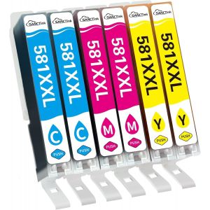 581 Xxl Cli-581Xxl Cartouche Encre Remplacement Pour Canon Cartouche 581 580Xxl Pour Canon Ts6150 Ts6250 Ts8150 Ts8151 Ts8250 Ts8350 Ts6151 Ts6350 Ts705 Ts6251 Ts9150 Tr7550,6Pack - Neuf
