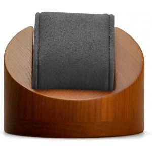 Kal-Boîte Ronde En Bois Massif Montres Avec Coussin Montres Boîte De Rangement(Gris Foncé) - Neuf