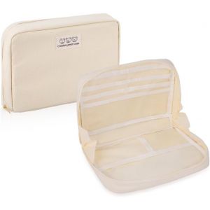 ERYI-Trousse Scolaire Pencil Case Ecole Etui À Crayonsgrande Capacité Sac À Maquillage Pour Adultesadolescents Pochette Organisateur De Stylo (Beige) - Neuf