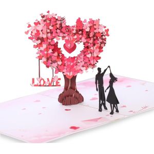 CHECARZHN--NO1-Carte Mariage, Pop-Up 3D Carte Arbre D'Amour Avec Enveloppes, Saint Valentin Cadeau, Cadeau Mariage Pour Couple Amoureux, L'Anniversaire, Fiançailles, Saint-Valentin - Neuf