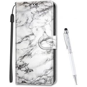 KAL-Coque Compatible Avec Huawei Honor 9 Lite, Imprim&eacute; Color&eacute; Motif Portefeuille Housse En Cuir Synth&eacute;tique Avec Support Et Cartes Compartiments Pour Huawei Honor 9 Lite (Marbre A) - Neuf