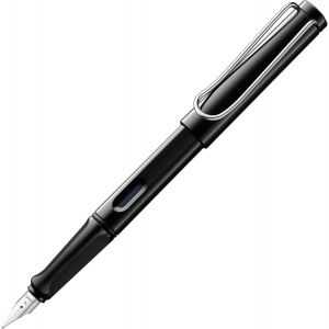 Safari Black-Stylo Plume Avec Grip Ergonomique Et Plume Acier Poli En Taille B-Matière Plastique Robuste Asa-Avec Cartouche Bleue T 10-Droitier - Neuf
