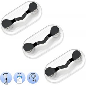 Lot De 3 Porte-Lunettes Magnétiques Noirs, Épingles À Lunettes, Porte-Lunettes De Soleil, Broche, Clip Magnétique Pour Lunettes, Badge D'identification - Neuf
