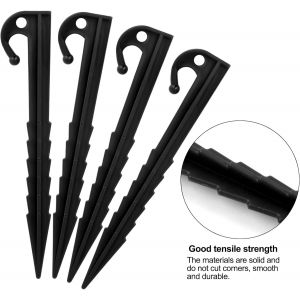 20 Pièces En Plastique Piquets De Tente, 14,5 Cm Plastique Robuste Tente De Camping Enjeux, Spirale Crochet De Piquets De Tente, Camping De Piquets De Tentes, De J - Neuf