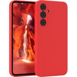 TRAHOO-- Housse en Silicone pour Galaxy A55 Housse Souple Antichoc Housse pour Portable avec Protection pour Appareil Photo Fines Premium Protection Cover TPU Phone Bumper en Rouge - Neuf