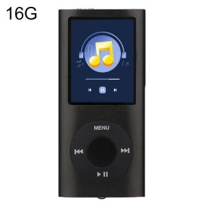 Lecteur MP4 &Eacute;cran 1.8 Pouces 16GB Avec &Eacute;couteurs Et C&acirc;ble Noir Noir YONIS - Neuf