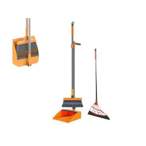 Balai et pelle pliable pour le nettoyage de la maison - Orange - Neuf