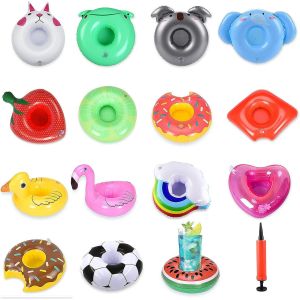 Porte Gobelet Gonflable,15 Pièces Porte Gobelet Piscine Porte Gobelet Flottant Piscine Porte Boisson Gonflables Porte Boissons Gobelet Gonflable Flotteur,Pour Piscine,Plage,Fête (15) - Neuf