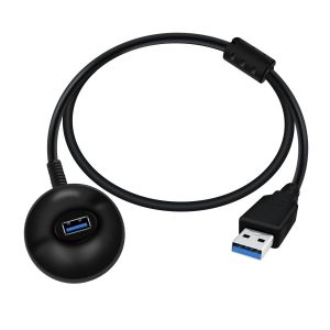 Câble Rallonge USB 3.0 avec Support 5Gbps Haute Vitesse Câble Extension USB 3.0 Mâle A vers Femelle A pour Adaptateur USB WiFi, Lecteur de Cartes, Clavier, Souris (Noir, 1.5 m) - Neuf