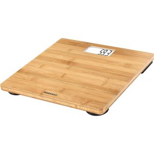 Balance Pèse Personne Style Sense Bamboo Magic, Balance Électronique En Bambou Véritable Pour Sensation Pieds Chauds, Écran Invisible Puis Affichage Led, Jusqu'À 180 Kg, Balance Avec Piles - Neuf