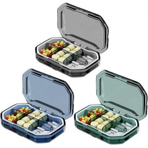 3 Pcs Pilulier Hebdomadaire 7 Jours,Pilulier Quotidien Pilulier De Voyage Portable Planificateur De Médicaments,Distributeur De Vitamines Pour Médicaments Compléments D'huile De Poisson.[Z160] - Neuf