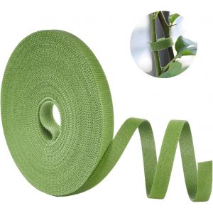 Sangle Cable,15M Attache de C&acirc;ble,Sangles de C&acirc;ble Nylon,Attaches de Jardin pour Plantes Bande de Fixation 10mm de Large,Facile &agrave; Couper pour Jardinage,Plantes Grimpantes. - Neuf