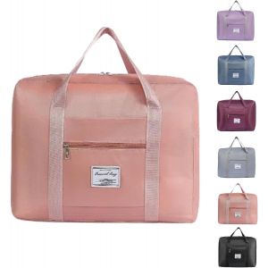 KALANKA-Sac de voyage Ryanair - Pliable et imperméable - 40 x 20 x 25 cm - Bagage léger pour la nuit et le week-end - Pour homme et femme, Rose, Tote - Neuf