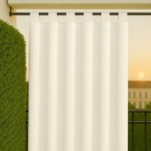 Rideaux De Soleil Pour Extérieur Avec Boucles À Chute Imperméable Anti-Moisissure Auvents Occultant Paresoleil Avec Anneaux En Tissu Pour Balcon Terrasse Anti Uv (Ivoire,250 X 285 H) - Neuf