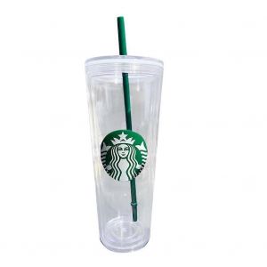 Gobelets reutilisables en plastique transparent avec logo, 473/710 ml - Neuf
