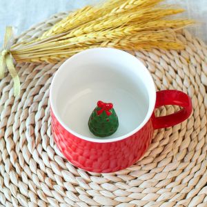Tasse De No&euml;l 3d 350ml Avec Arbre,Mug Mignon Hiver Caf&eacute; Th&eacute;,Cadeau Pour Femme Fille Maitresse Nounou Amie Enfant - Neuf
